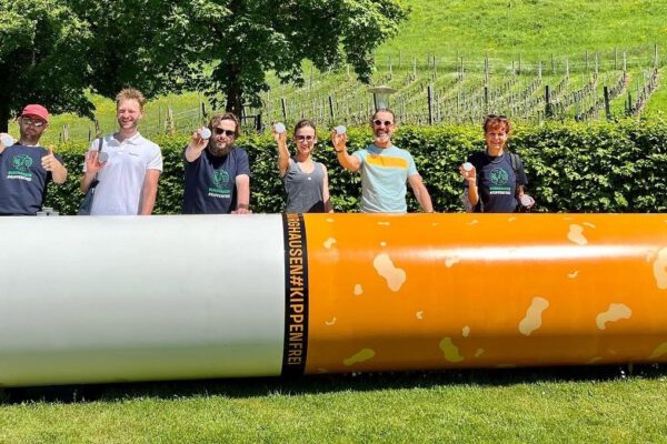 Riesekippe am Wöhrsee mit Projektteam © Alexandra Könisgeder