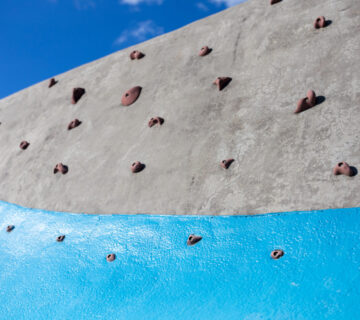 Boulderwand im Fun Park © Hannah Soldner