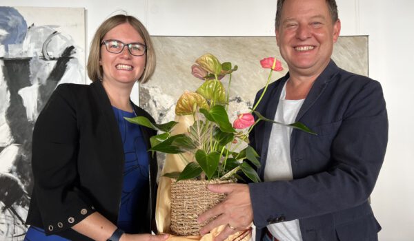 Barbara Kreuz und Erster Bürgermeister Florian Schneider