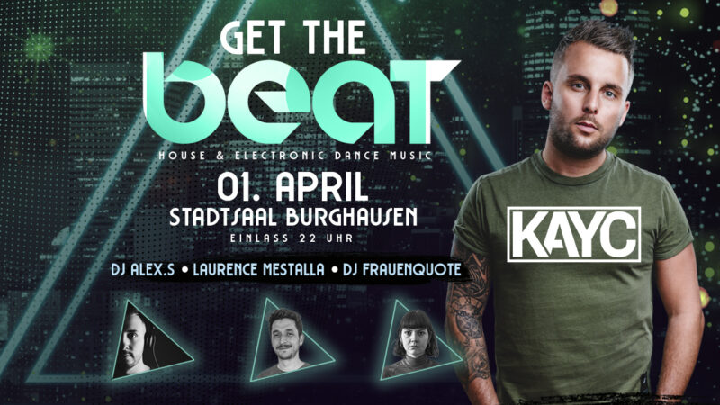 Vier DJs legen am 1. april 2023 im Stadtsaal bei der Erstauflage von Get the Beat auf.