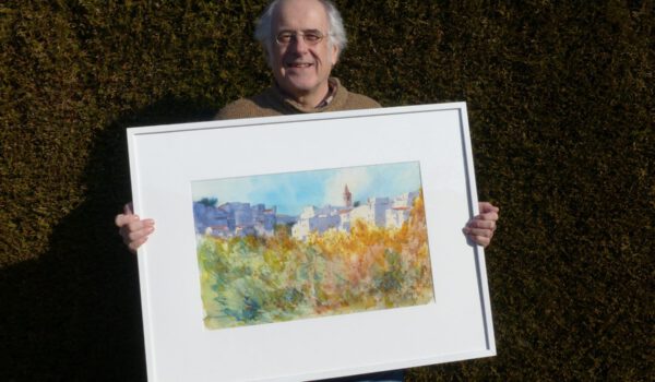 Georg Mayer präsentiert seine Aquarelle im Haus der Familie Fotocredit: Mayer