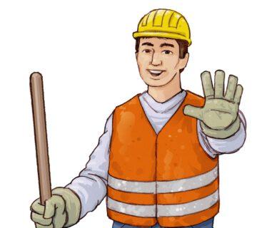 Imagen simbólica de un trabajador de la construcción recortada © City of Burghausen