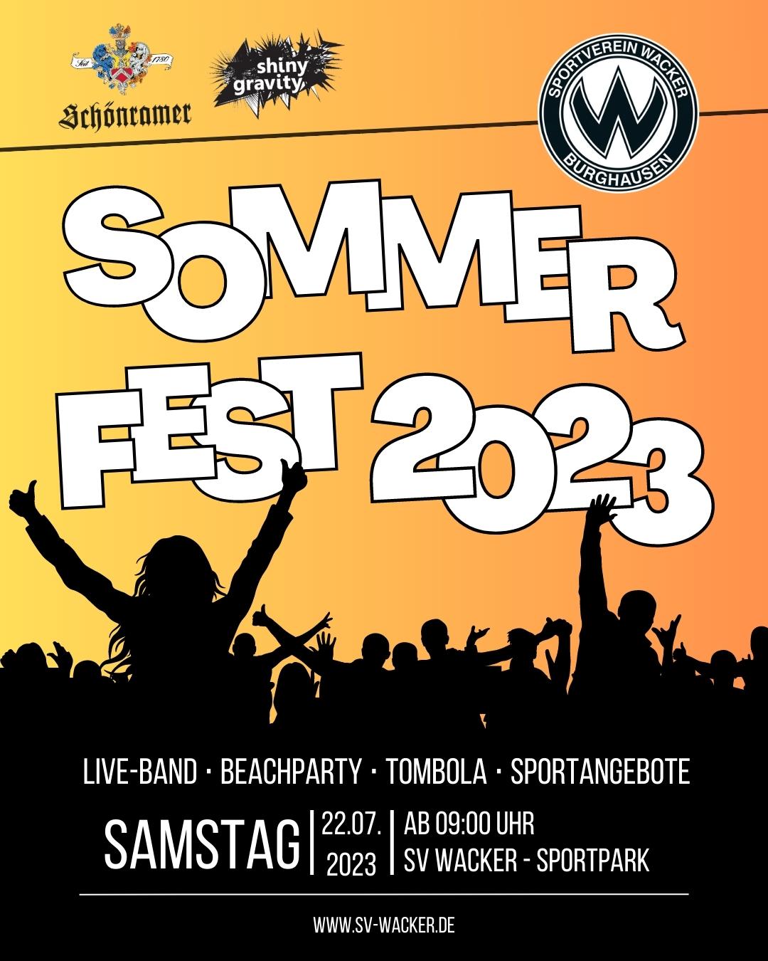SV Wacker_Sommerfest 2023 Plakat