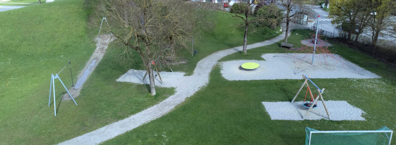 Luftaufnahme Spielplatz Bachstraße © Nixdorf