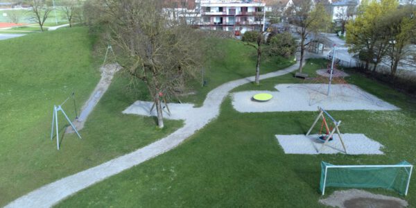 Luftaufnahme Spielplatz Bachstraße © Nixdorf