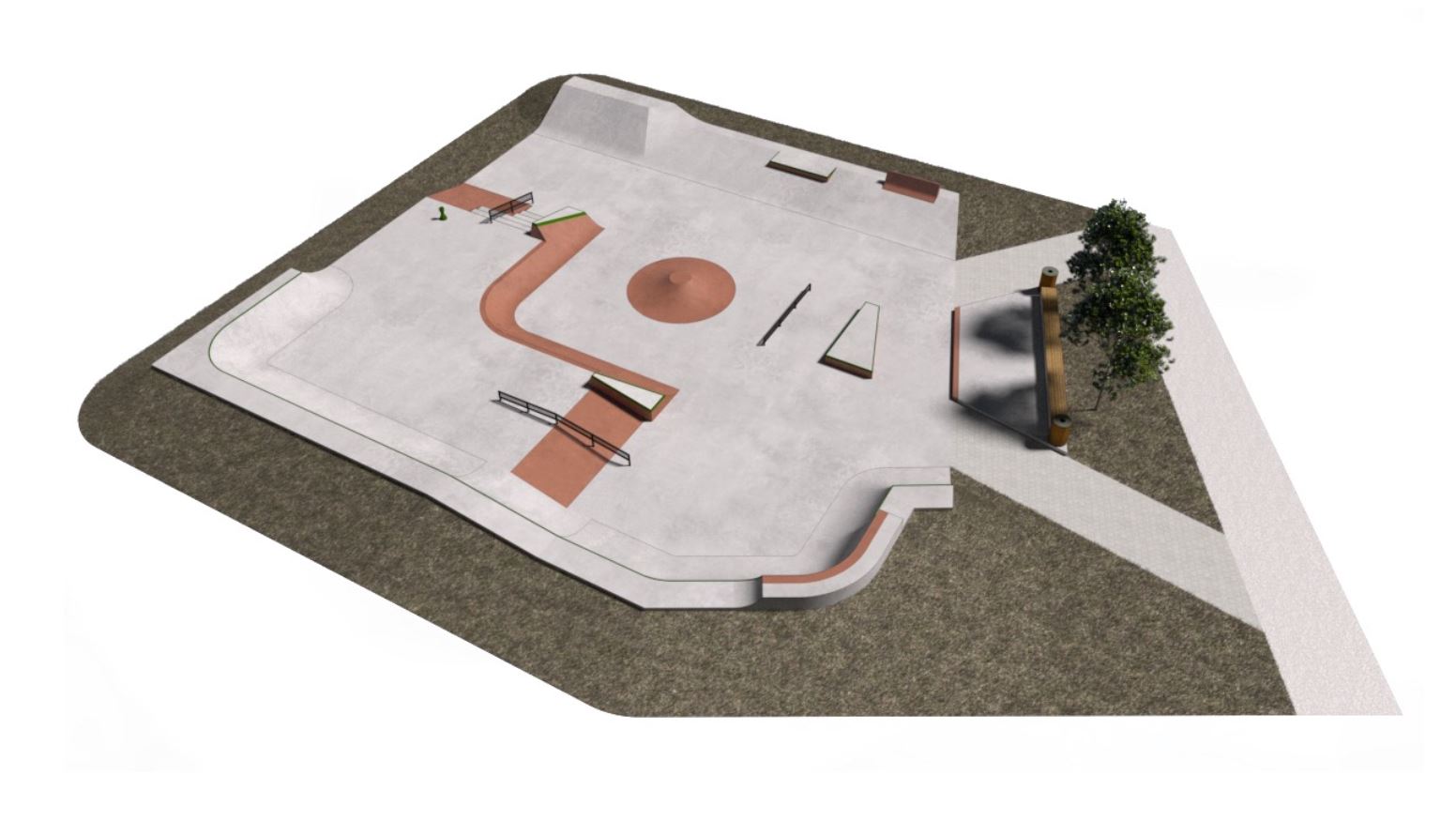 Entwurf Skatepark © Darko Stevanovic