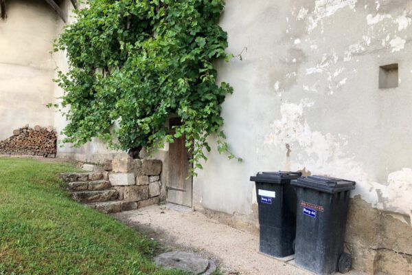 PM 352 Stadt Burghausen Zwei Mülltonnen auf der Burg bewohnt Foto köx Foto Alexandra Königseder