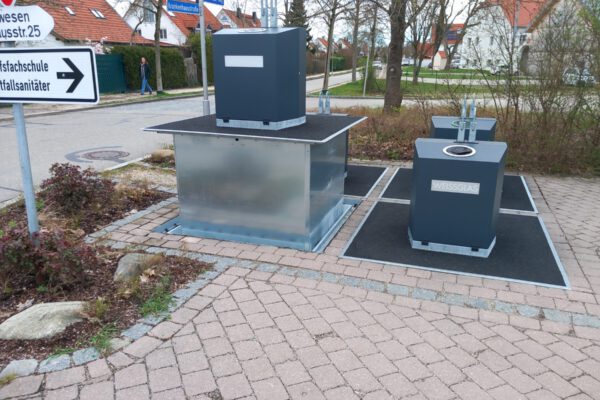 Unterflurcontainer in der Krankenhausstraße teilweise nicht nutzbar Foto Stadt Burghausen