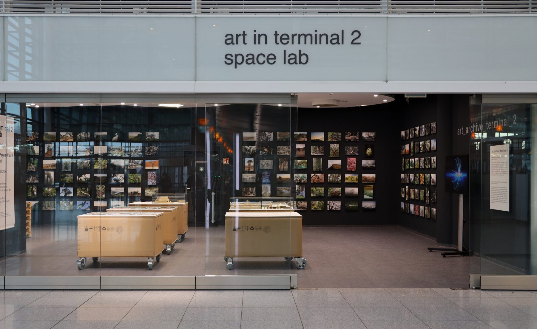 Noch bis 30. April 2024 ist die Ausstellung „Regen – Wald 3“, eine Fortsetzung der „Regen – Wald“-Reihe von Markus Heinsdorff im Terminal 2 des Münchner Flughafens zu sehen. © Haus der Fotografie Burghausen