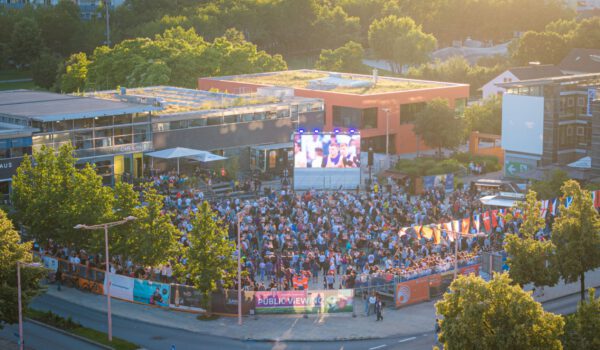 Luftaufnahme Public Viewing Burghausen Luftaufnahme Public Viewing Burghausen