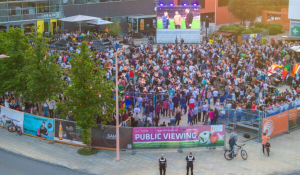 Luftaufnahme Public Viewing Burghausen Luftaufnahme Public Viewing Burghausen