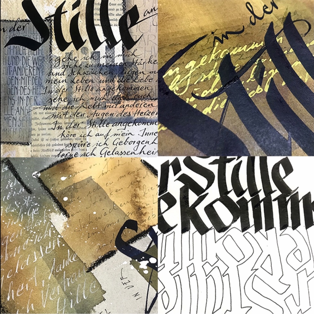 Auszeit vom Alltag Kalligrahie Irene Kirchner, Quadrate