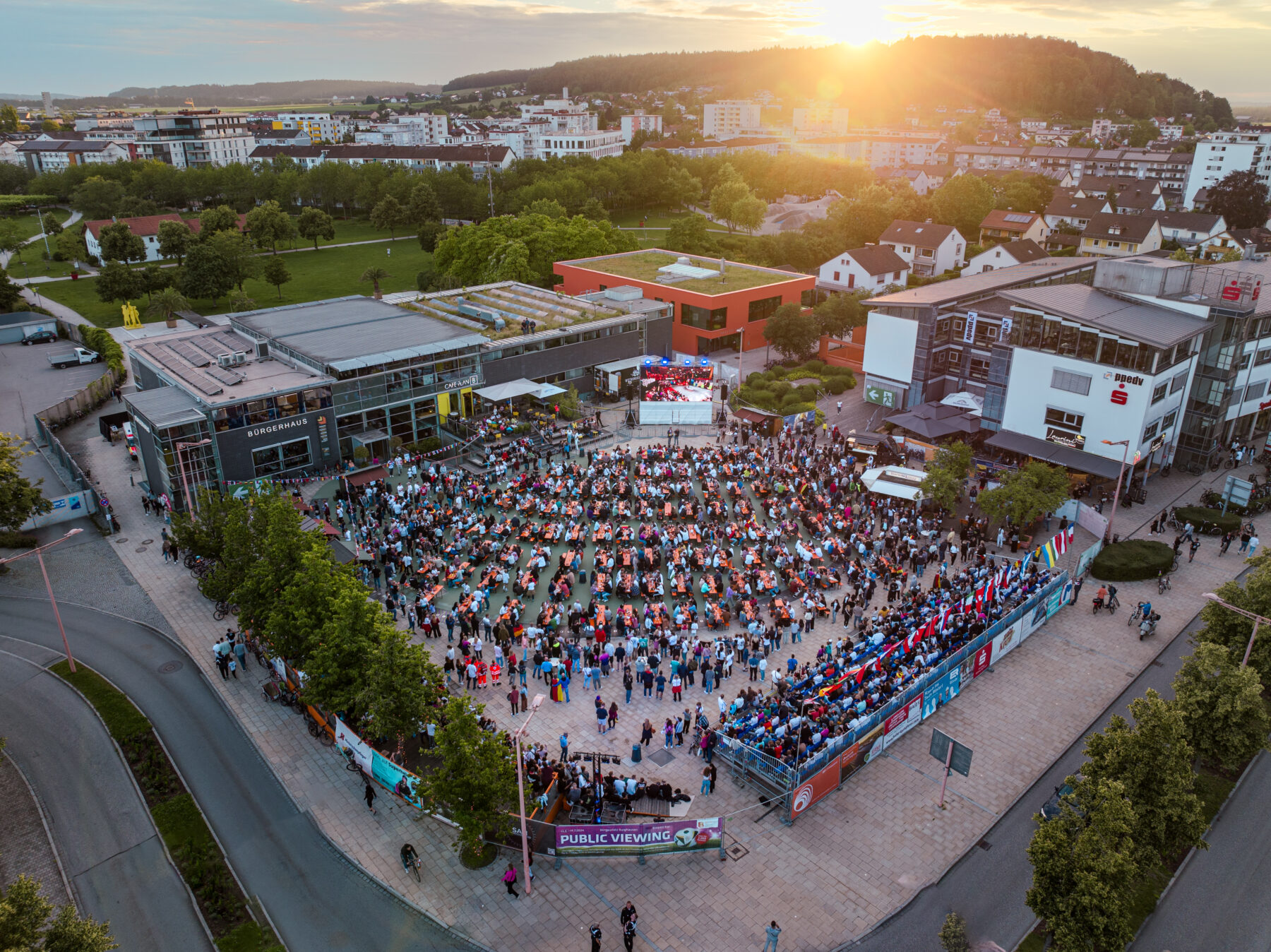 Die Public Viewing Arena Burghausen 2024 Foto Hans Mitterer
