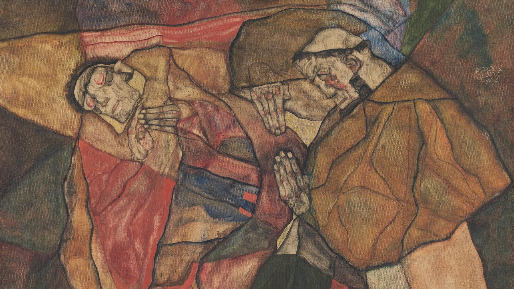 2024 12 13 Egon Schiele, Agonie, 1912, Bayerische Staatsgemäldesammlungen – Neue Pinakothek München CC BY S A 4 0