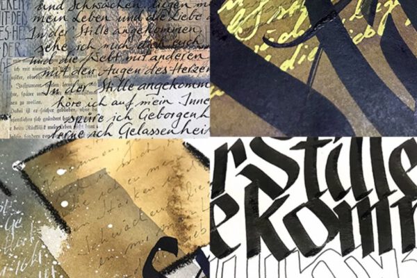 Kalligrahie in und mit geometrischen Formen_Foto-Irene Kirchner-Quadrate