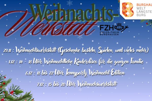 Weihnachtswerksatt Veranstaltungskalender Format