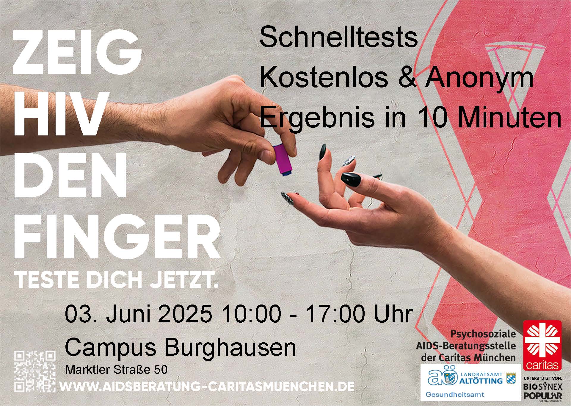Kostenloser HIV-Schnelltest in Burghausen