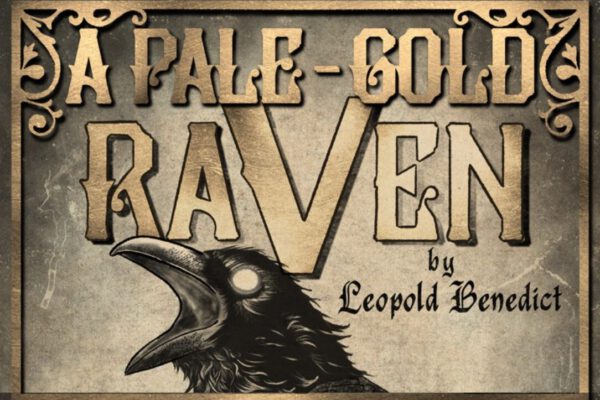 A pale gold raven