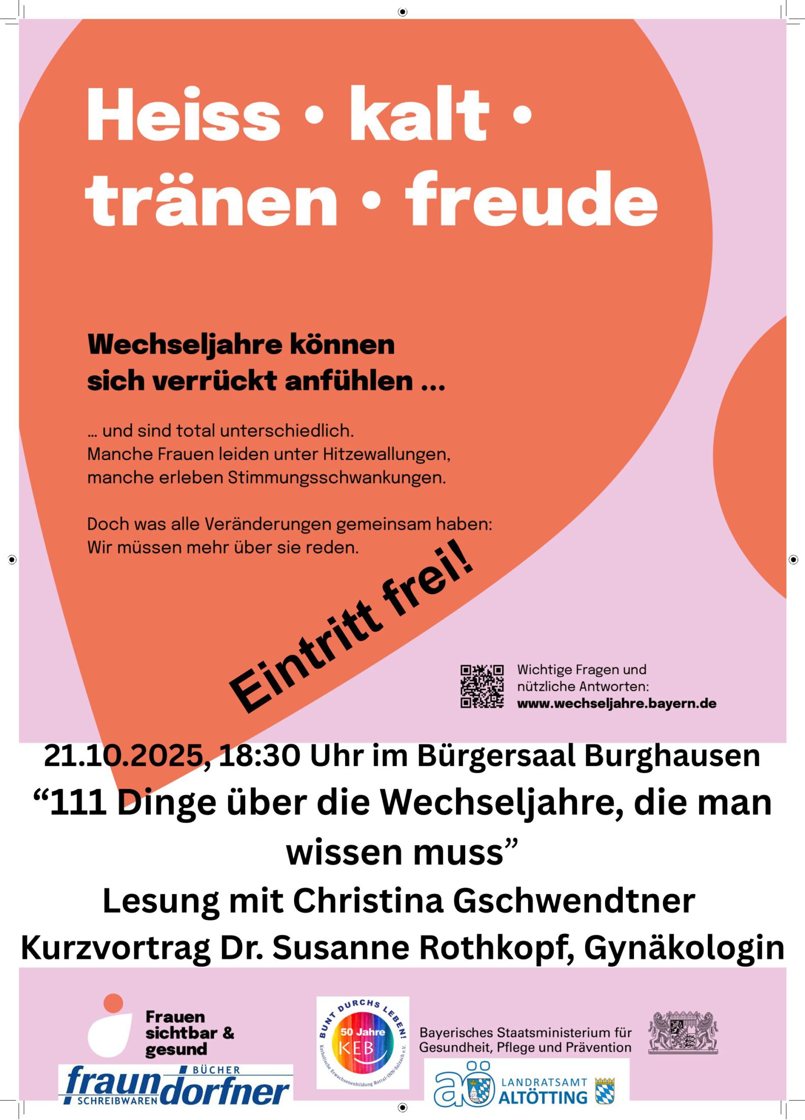 Einladung Veranstaltung Wechseljahre 1