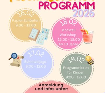 Anmeldung und weitere Informationen sind online unter: www.unser-ferienprogramm.de/burghausen/