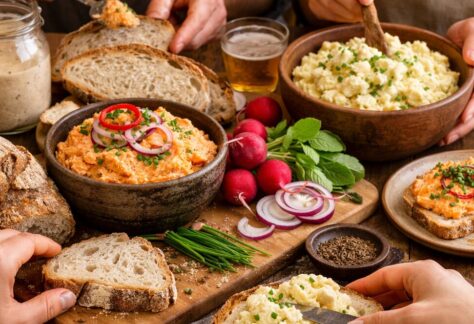 Freundliches Brotzeit mit Sourdough und Käse
