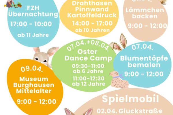 Begrenzte Plätze - schnell anmelden zum Osterferienprogramm!