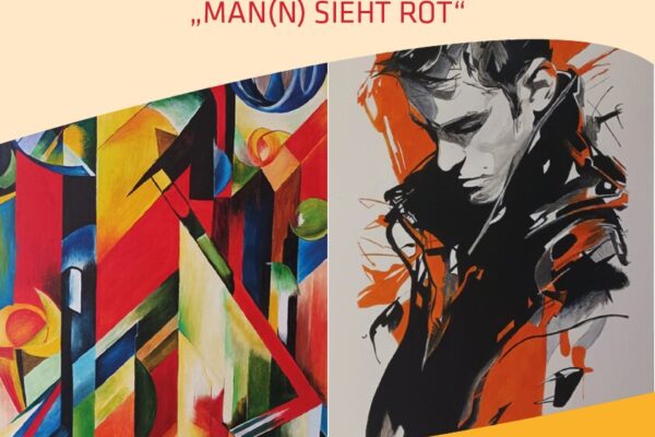 Roman Bauers Ausstellung "MAN(N) SIEHT ROT": ab 15.04. im Haus der Familie.