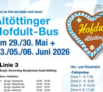 Hofdultbus 2026 Altötting burghausen