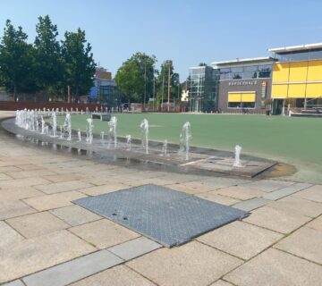 Foto: Tiefbauamt Stadt Burghausen Bürgerplatz Brunnen