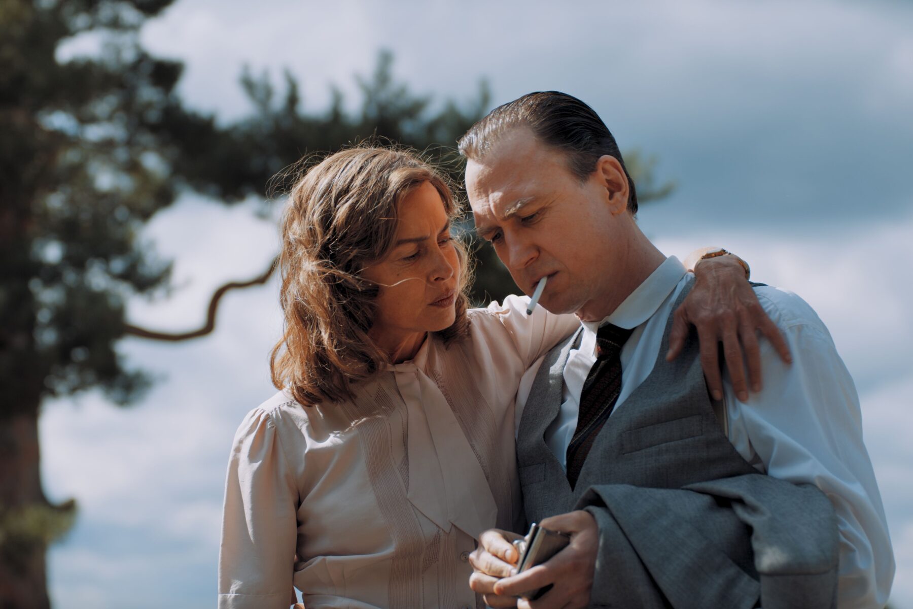 Susanne Wolff (die Frau des Architekten) und Lars Edinger (Architekt)