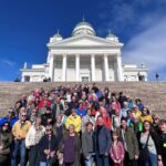 Gruppenfoto in Helsinki: Die finnische Hauptstadt war neben den drei Ländern des Baltikums Ziel der diesjährigen Burghauser Städtereise  Fotocredit: Stadt Burghausen