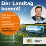 Der Bayerische LandTruck macht am Donnerstag, 24  September 2026, Station in Burghausen  Mit dabei ist Ludwig Hartmann, IV  Vizepräsident des Bayerischen Landtags 
