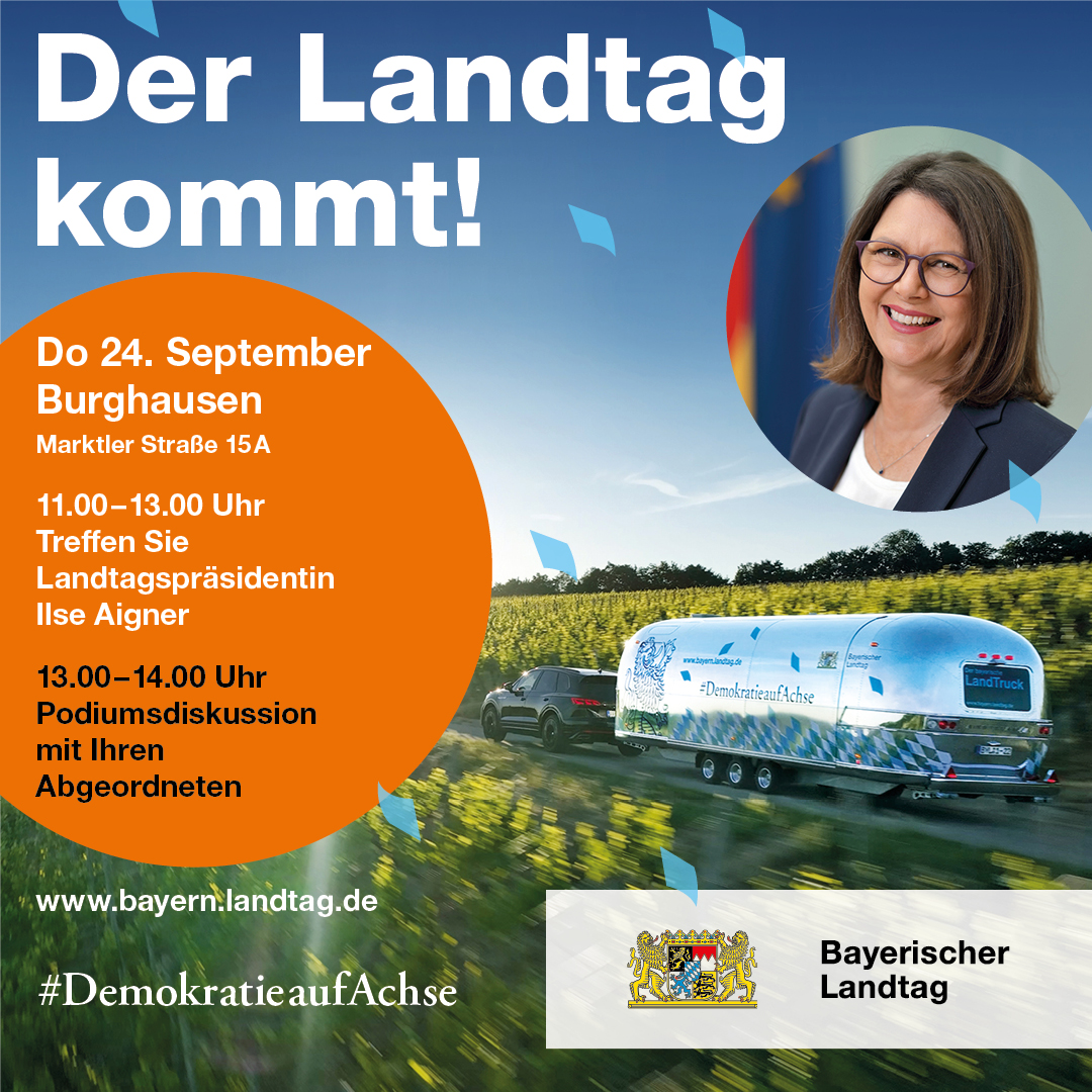 Landtruck unterwegs: statt Ilse Aigner kommt ihr Stellvertreter Ludwig Hartmann